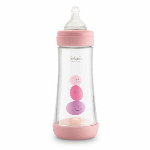 Chicco Biberon Perfect 5 Girl 300ml In Silicone 3 Fori