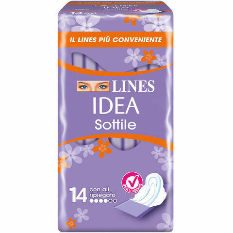 Lines Idea Assorbente Sottile Ripiegato Con Ali 14 Pezzi