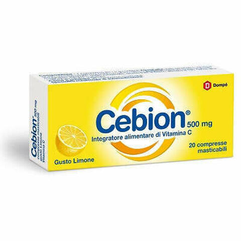 Cebion Masticabile Limone Vitamina C 500mg 20 Compresse