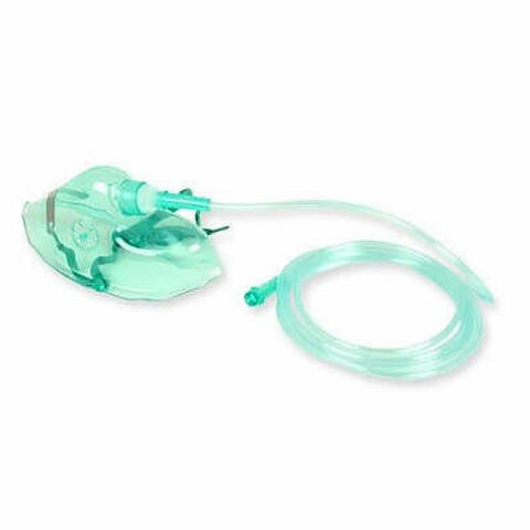 Maschera Per Ossigeno In Pvc Per Adulti Con Tubo Lunghezza 210 Cm Clip Stringinaso Regolabile Fettuccia Elastica