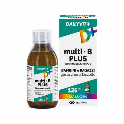 Dailyvit+ Multi B Plus Vitamine Del Gruppo B Per Bambini E Ragazzi Gusto Crema Biscotto 125ml