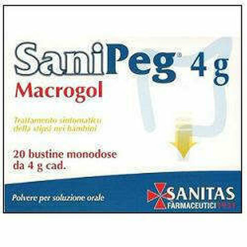 Sanipeg Macrogol Polvere Per Soluzione Orale 20 Bustinee Da 10 G