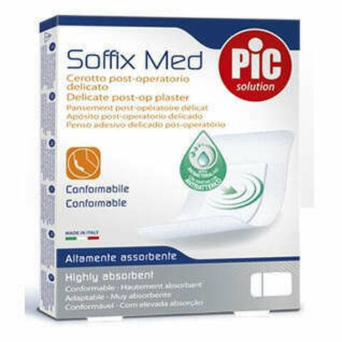 Cerotto Pic Soffix Med In Tnt Con Tampone Centrale Assorbente Sterile Monouso 30x10 Cm Sterili Antibatterico 3 Pezzi