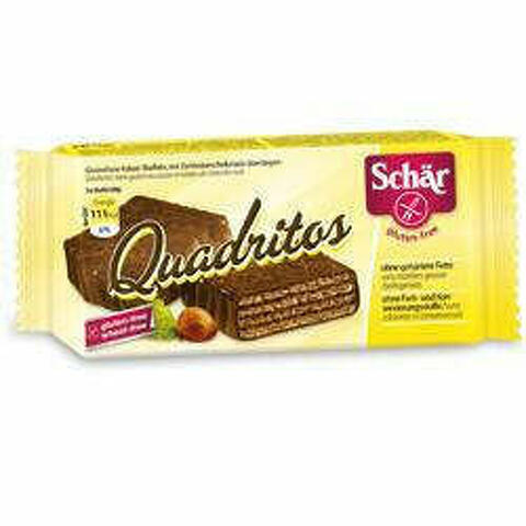 Schar Quadritos Wafer Con Cacao Ricoperti Di Cioccolato Fondente 40 G