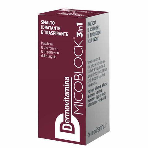 Dermovitamina Micoblock 3 In 1 Smalto Idratante E Traspirante Bordeaux 5ml