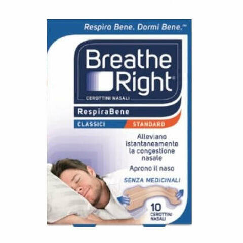 Cerotti Nasali Breath Right Classici 10 Pezzi