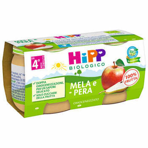 Hipp Omogeneizzato Mela/pera 2 X 80 G