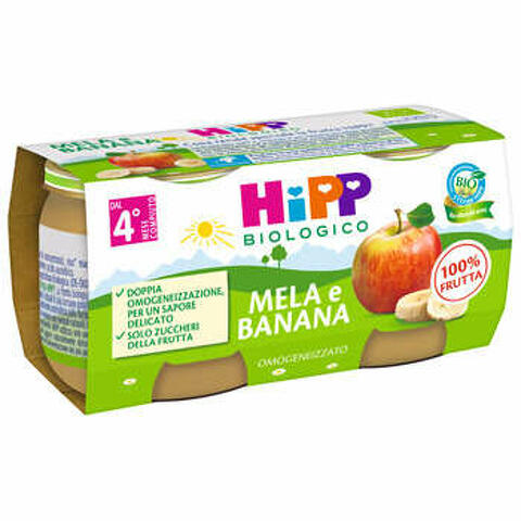 Hipp Bio Omogeneizzato Mela/banana 2x80 G