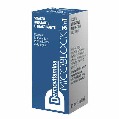 Dermovitamina Micoblock 3 In 1 Smalto Idratante E Traspirante Blu 5ml