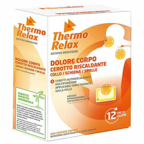 Thermorelax Cerotto Autoriscaldante Dolore Corpo Collo/schiena/spalle 4 Pezzi