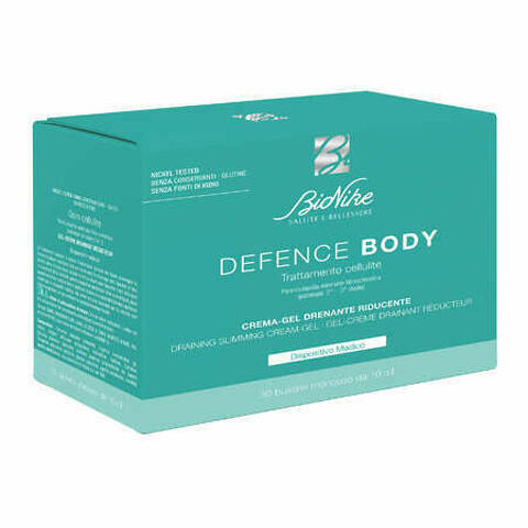 Defence Body Trattamento Cellulite Crema Gel Drenante Riducente 30 Bustineine Da 10ml
