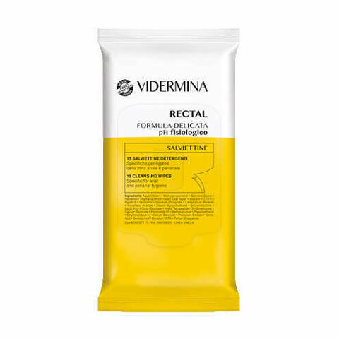 Vidermina Rectal Salviettine 15 Pezzi