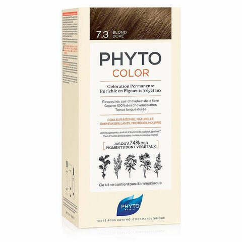 Phytocolor 7.3 Biondo Dorato 1 Latte + 1 Crema + 1 Maschera + 1 Paio Di Guanti