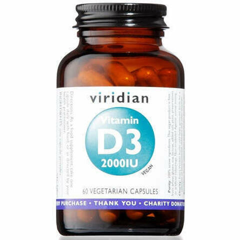 Viridian Vitamin D3 2000iu 60cps