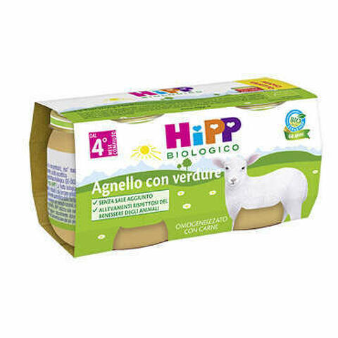 Hipp Bio Omogeneizzato Agnello Con Verdure 2x80 G