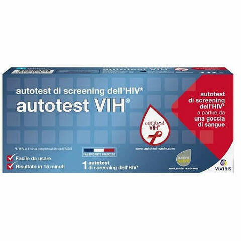 Autotest Vih Screening Dell'hiv Contiene 1 Autotest + Soluzione + Bisturi + Cerotto + Garza + Salvietta Disinfettante