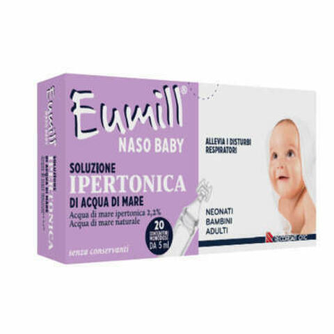 Eumill Naso Baby Soluzione Ipertonica 20 Contenitori Monodose 5ml