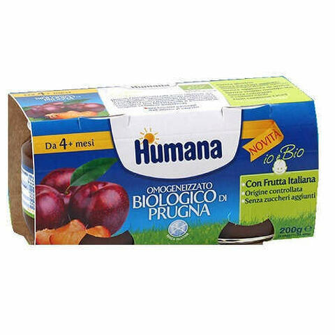 Humana Omogeneizzato Prugna Bio 2 Vasetti 100 G