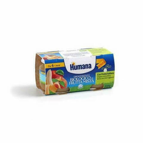 Humana Omogeneizzato Frutta Mista Bio 2 Vasetti 100 G