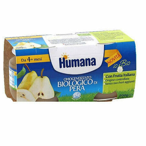 Humana Omogeneizzato Pera Bio 2 Vasetti 100 G