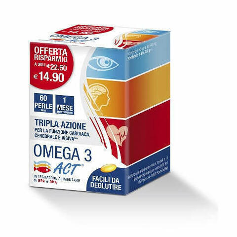 Omega 3 Act 540mg + Vitamina E 60 Perle Mini
