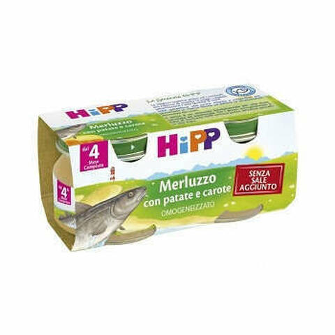 Hipp Bio Omogeneizzato Merluzzo Carote Patate