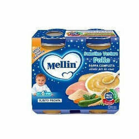 Mellin Omogeneizzato Cena Pollo Verdure 2 Pezzi 200 G