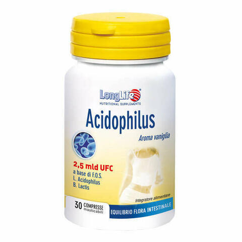 Longlife Acidophilus 30 Tavolette Masticabili