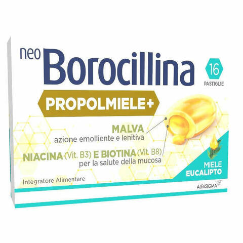 Neoborocillina Propolmiele+ Miele/eucalipto 16 Pastiglie