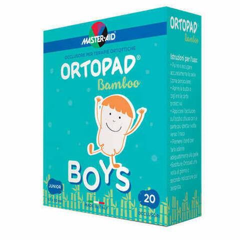 Cerotto Oculare Ortopad Cotton Boys Occlusore Per Terapie Ortottiche 5x6,7 Cm 20 Pezzi