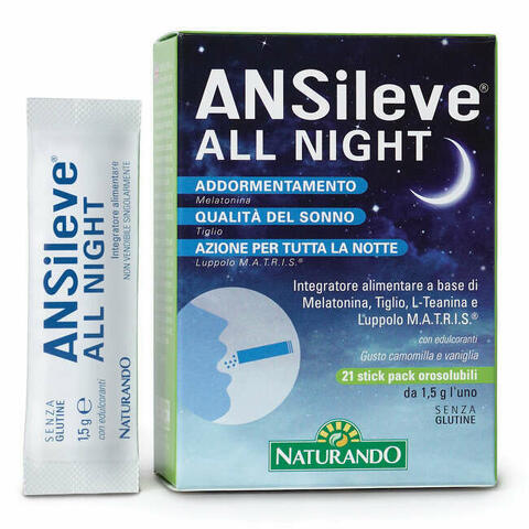 Ansileve All Night 21 Stick Pack Orosolubili