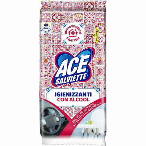 Ace Salviette Igienizzanti Alcool 40 Pezzi