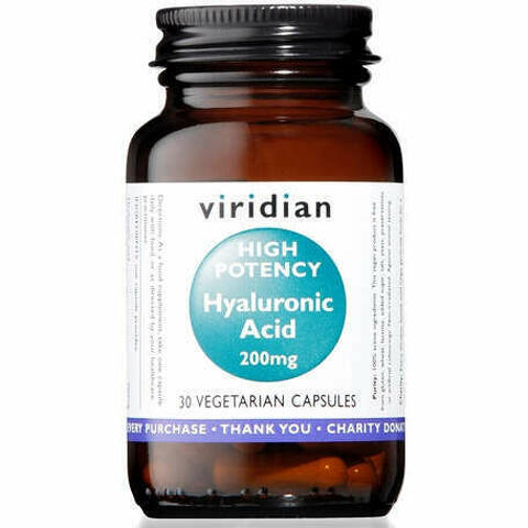 Viridian Hyaluronic Acid High Potency 30 Capsule Viridian Acido Ialuronico Alta Concentrazione