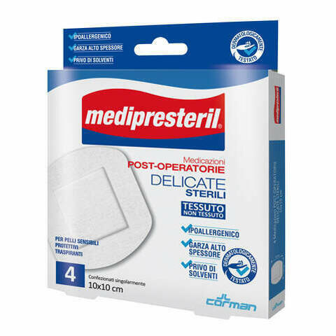 Medicazione Post Operatoria Medipresteril Delicata Tnt 10x10cm 5 Pezzi