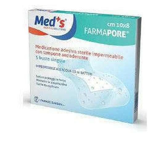 Meds Pore Medicazione In Poliuretano Adesiva Impermeabile 10x12cm 5 Pezzi