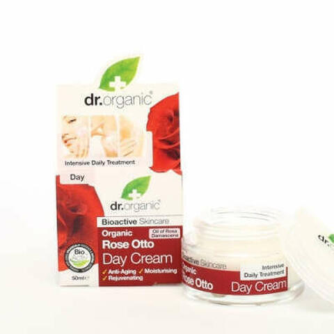 Dr Organic Rose Otto Rosa Day Cream Crema Viso Giorno 50ml