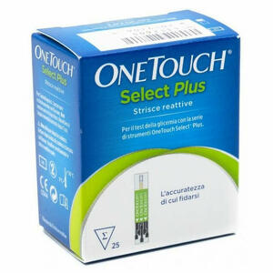Onetouch - Strisce Misurazione Glicemia Onetouch Select Plus 25 Strisce