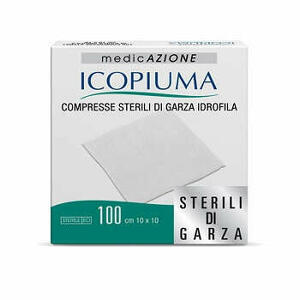  - Garza Compressa Idrofila Icopiuma 10x10cm 100 Pezzi