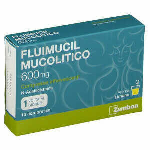 Zambon Fluimucil - 600 Mg Compresse Effervescenti, 10 Compresse In Blister Al/pe