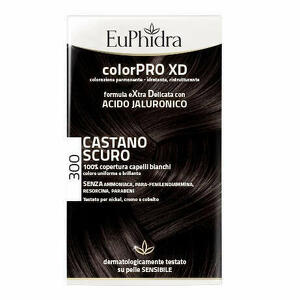  - Euphidra Colorpro Xd 300 Castano Scuro Gel Colorante Capelli In Flacone + Attivante + Balsamo + Guanti