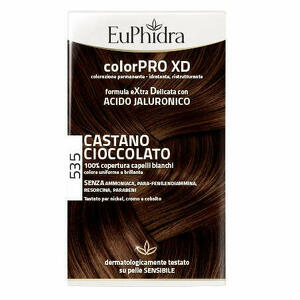  - Euphidra Colorpro Xd 535 Castano Cioccolato Gel Colorante Capelli In Flacone + Attivante + Balsamo + Guanti