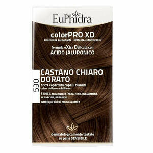  - Euphidra Colorpro Xd 530 Castano Chiaro Dorato Gel Colorante Capelli In Flacone + Attivante + Balsamo + Guanti