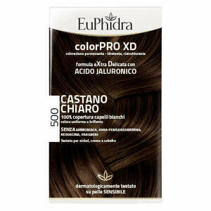  - Euphidra Colorpro Xd 500 Cast Chiaro Gel Colorante Capelli In Flacone + Attivante + Balsamo + Guanti