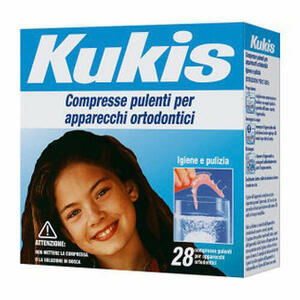 Kukis - Kukis Cleanser 28 Compresse Per Pulizia Apparecchi Ortodontici