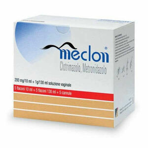 Alfasigma Meclon - 200 Mg/10 Ml + 1 G/130 Ml Soluzione Vaginale5 Flaconi 10 Ml + 5 Flaconi 130 Ml + 5 Cannule