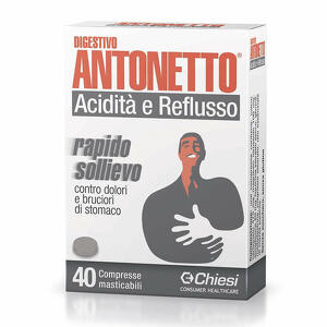 Chiesi Farmaceutici - Digestivo Antonetto Acidita' E Reflusso 40 Compresse Masticabili