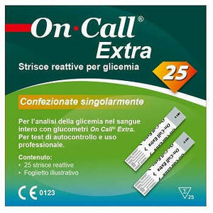  - On Call Extra Strisce Glicemia 25 Pezzi