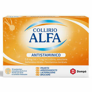 Dompe Collirio Alfa - 0,8 Mg/ml + 1 Mg/ml Collirio, Soluzione10 Contenitori Monodose 0,3 Ml