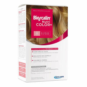 Bioscalin - Bioscalin Nutricolor Plus 8 Biondo Chiaro Crema Colorante 40ml + Rivelatore Crema 60ml + Shampoo 12ml + Trattamento Finale Balsamo 12ml