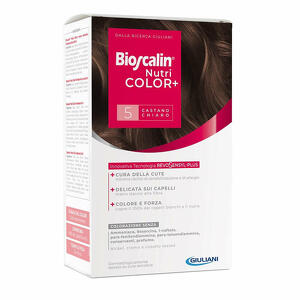 Bioscalin - Bioscalin Nutricolor Plus 5 Castano Chiaro Crema Colorante 40ml + Rivelatore Crema 60ml + Shampoo 12ml + Trattamento Finale Balsamo 12ml